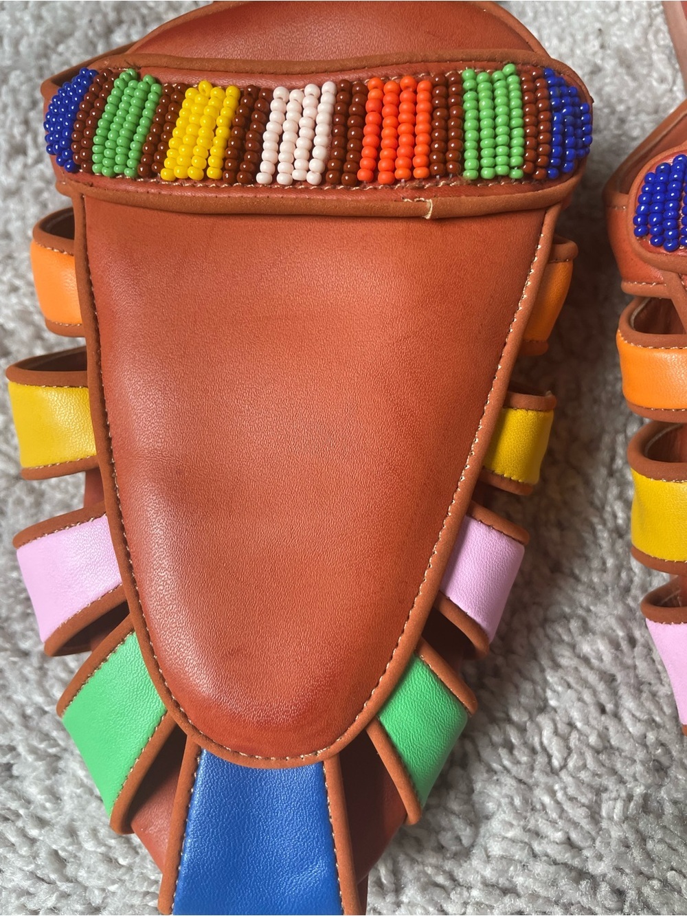 FARM Rio Rainbow Beaded Mules - Picture 7 of 8